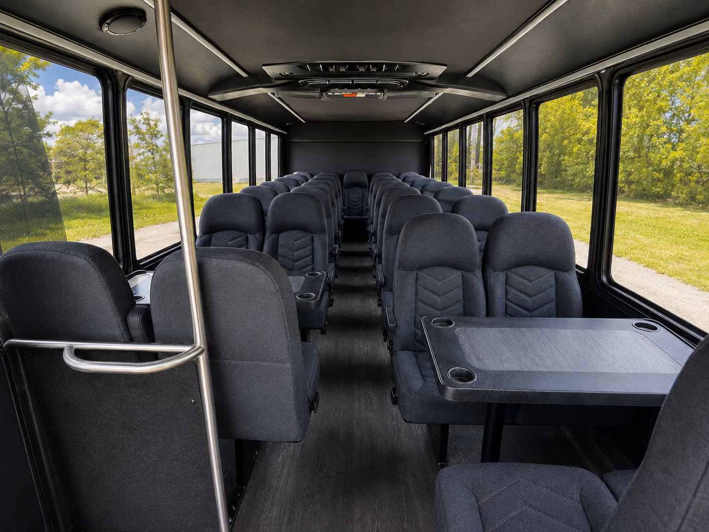 mansfield 15 passenger minibus interior
