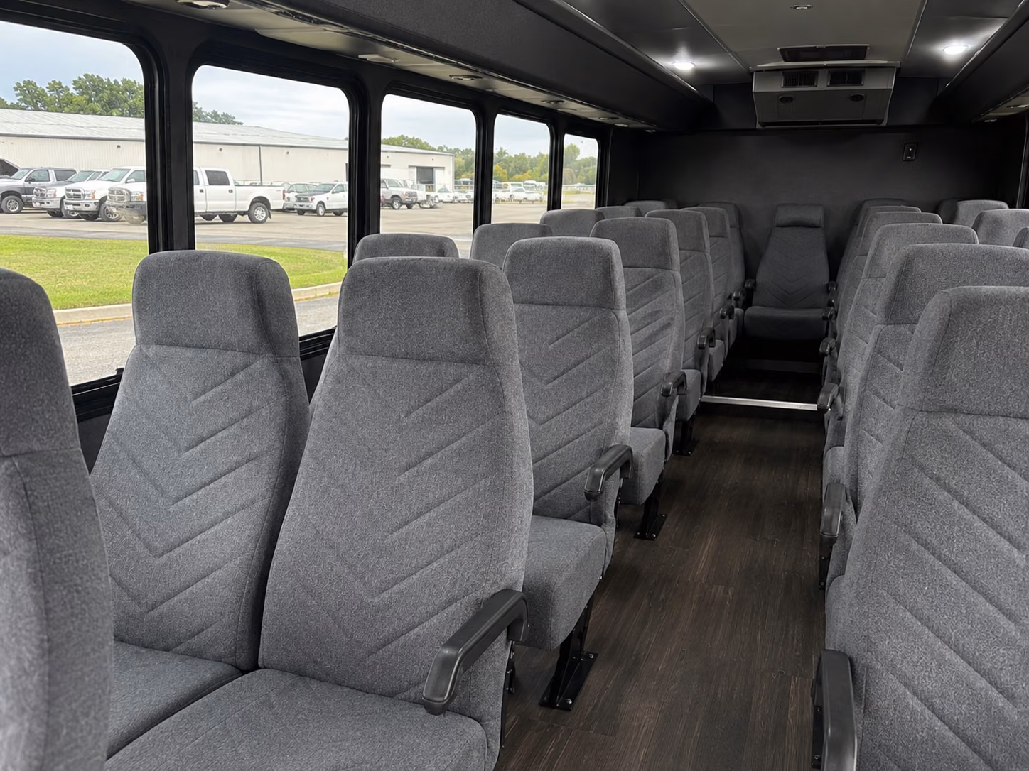 mansfield 18 passenger minibus interior