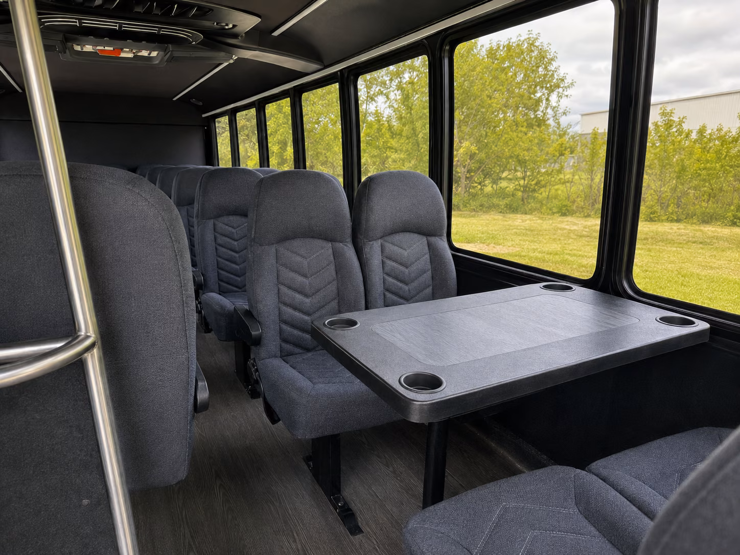 mansfield 20 passenger minibus inside