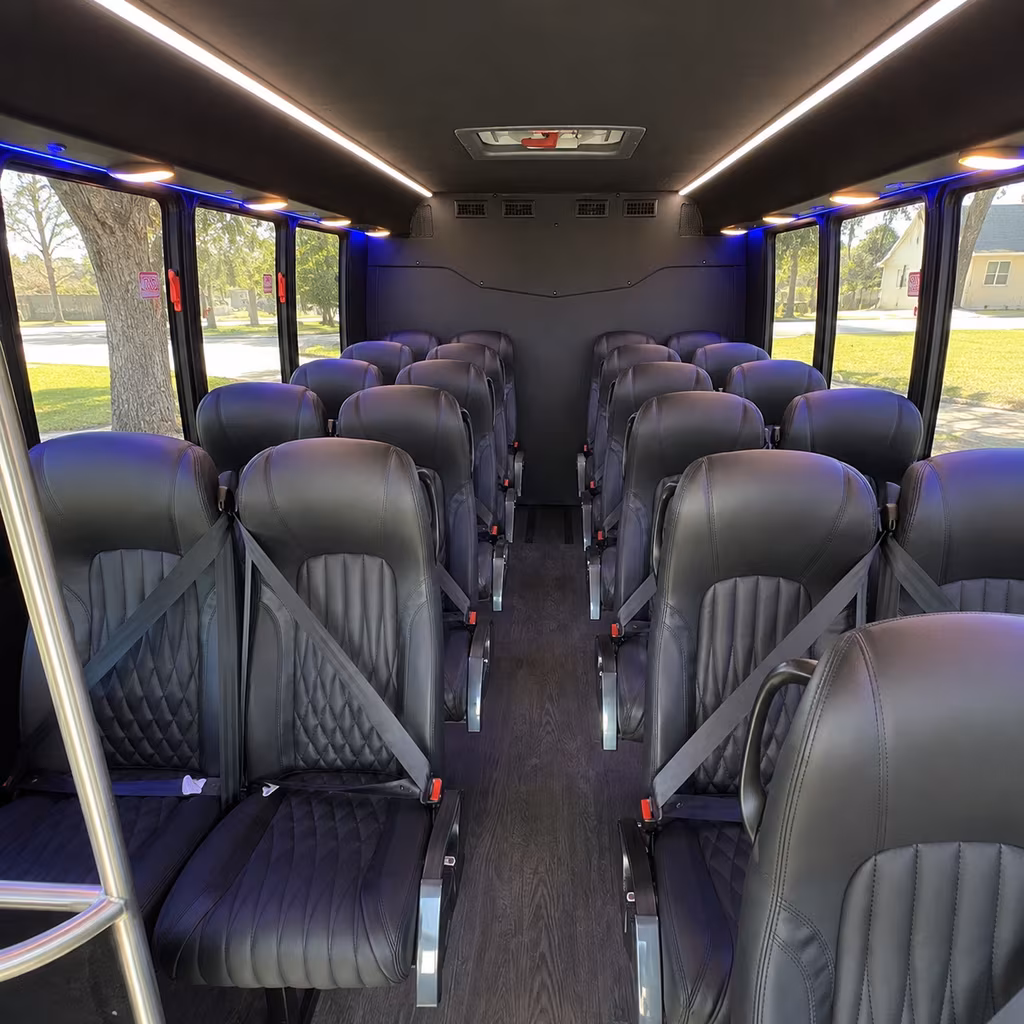 mansfield 30 passenger minibus inside