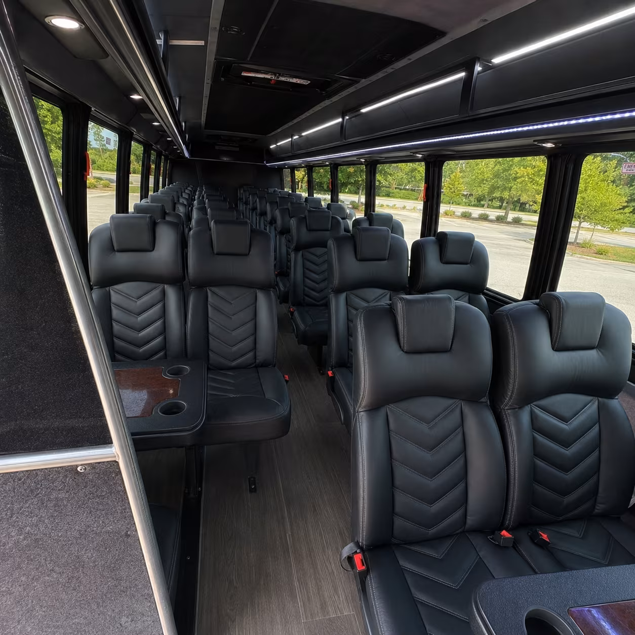 mansfield 30 passenger minibus interior