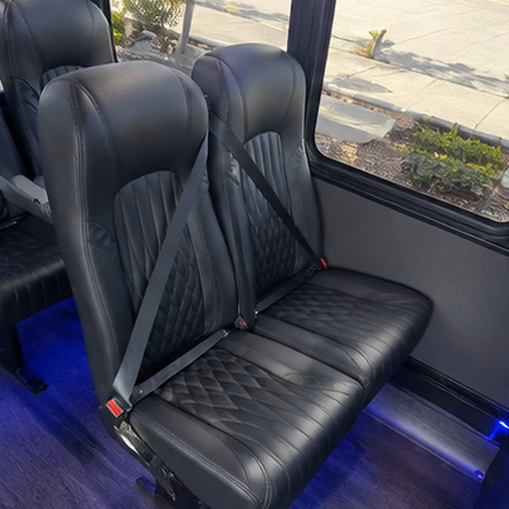 mansfield 35 passenger minibus interior