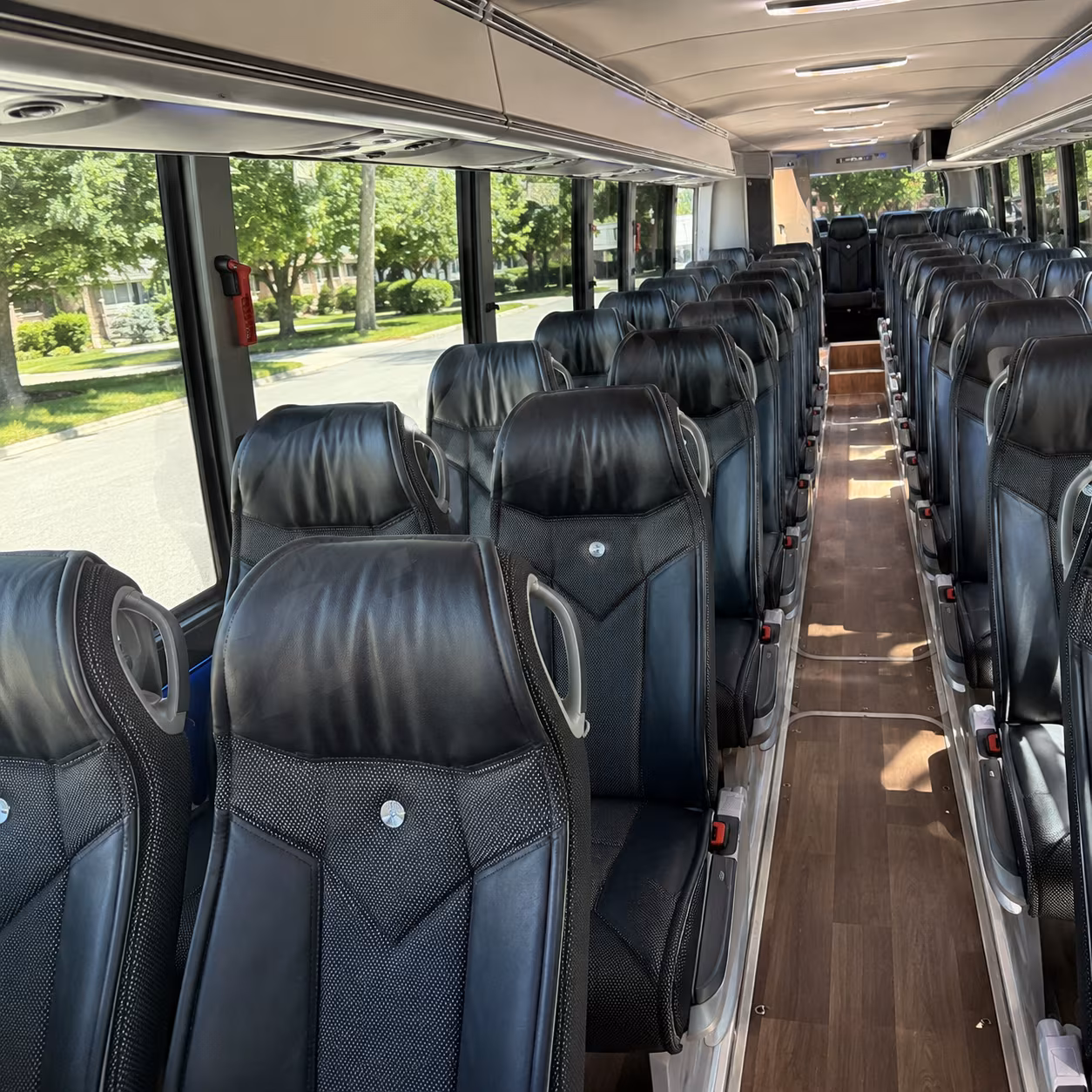 mansfield 56 passenger charter bus interior