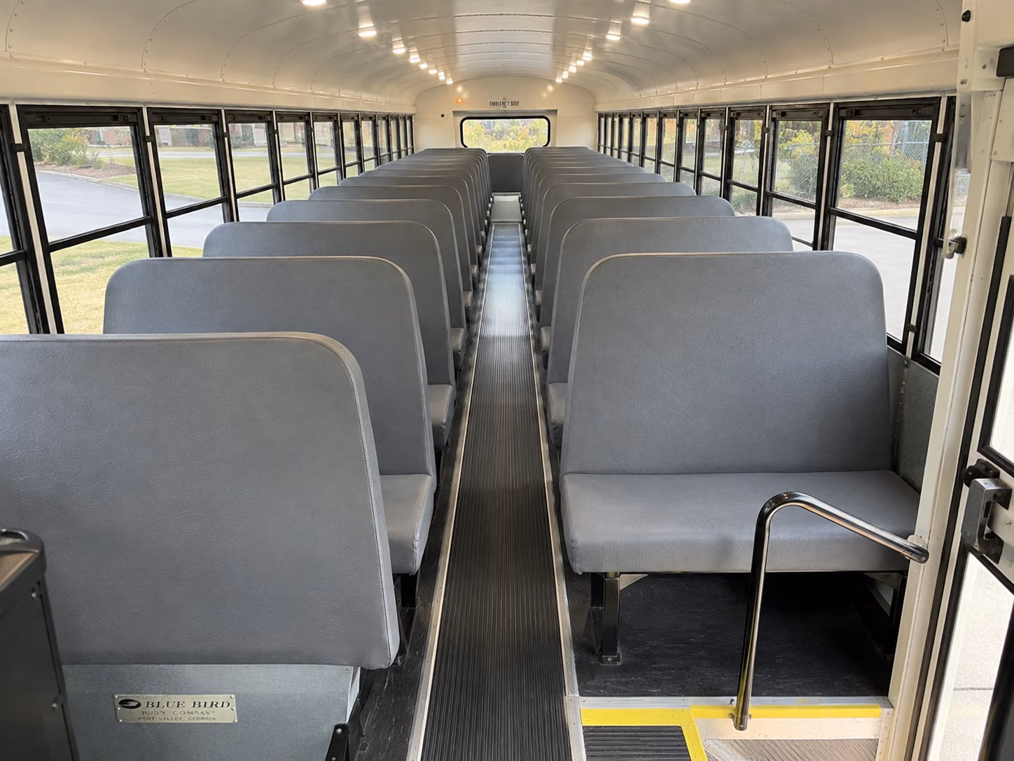mansfield school bus inside